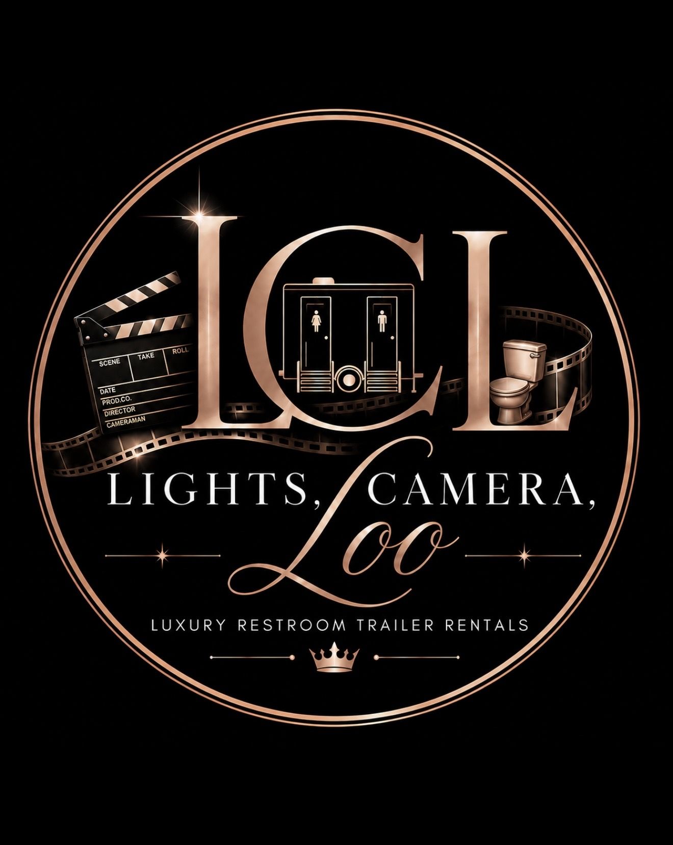 Lights, Camera, Loo logo